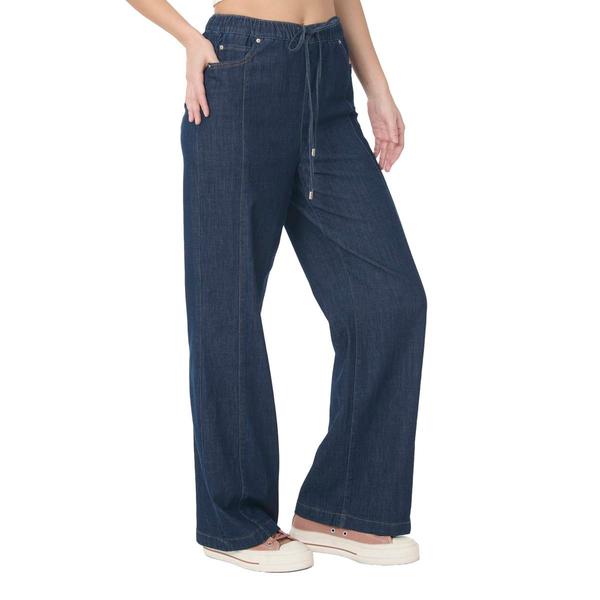 Womens Nicole Miller Super High Rise Wide Leg Drapey Drawstring - image 