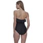 Womens DKNY Solid Ruffled Bandeau One Piece Swimsuit - image 2