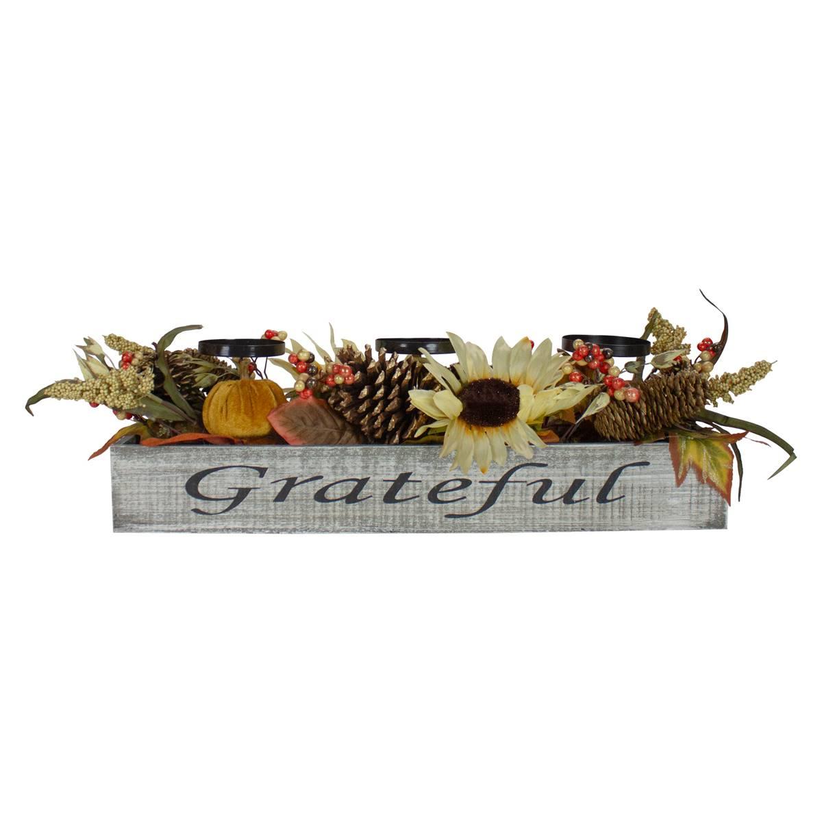 Northlight Seasonal Grateful Rustic Candle Holders