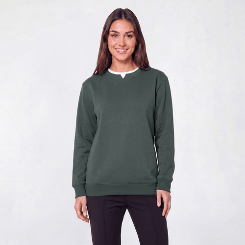 Womens Hasting & Smith Long Sleeve Solid Fleece Sweatshirt