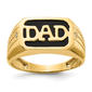 Mens Diamond Classics(tm) 10kt. Gold Diamond & Onyx DAD Ring - image 1