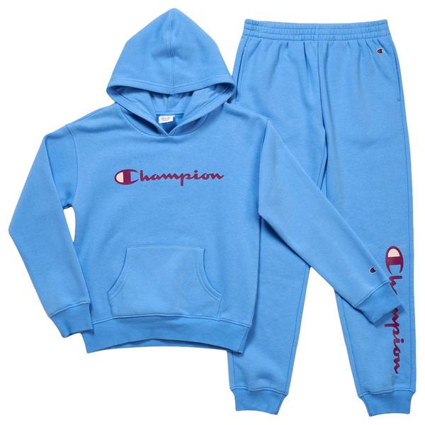 Girls (7-16) Champion® Fleece Lined Hoodie w/ Joggers Set - image 