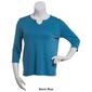 Womens Hasting &amp; Smith 3/4 Sleeve Solid Split Neck Top - image 8