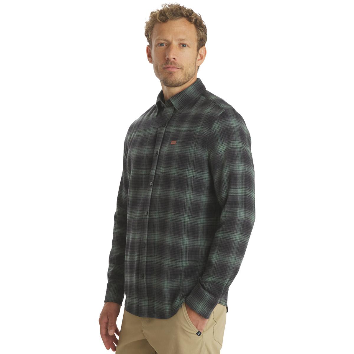 Mens Big & Tall LANDS'' END® Campside Flannel Shirt - Dark Forest