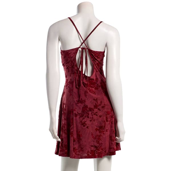 Juniors Madden Girl Tie Dye Floral Lace Trim Cross Back Dress