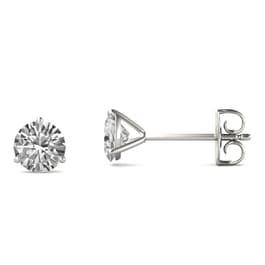 Charles & Colvard&#40;R&#41; 1ctw. White Gold Moissanite Earrings