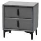 Baxton Studio Etienne Modern Slate Velvet Nightstand - image 1