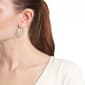 Athra Silver Plated 35mm Swirl Click-Top Hoop Earrings - image 3