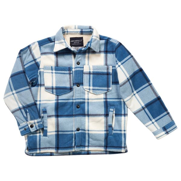 Boys (8-20) Architect® Sherpa Lined Nordic Fleece Shacket - Blue