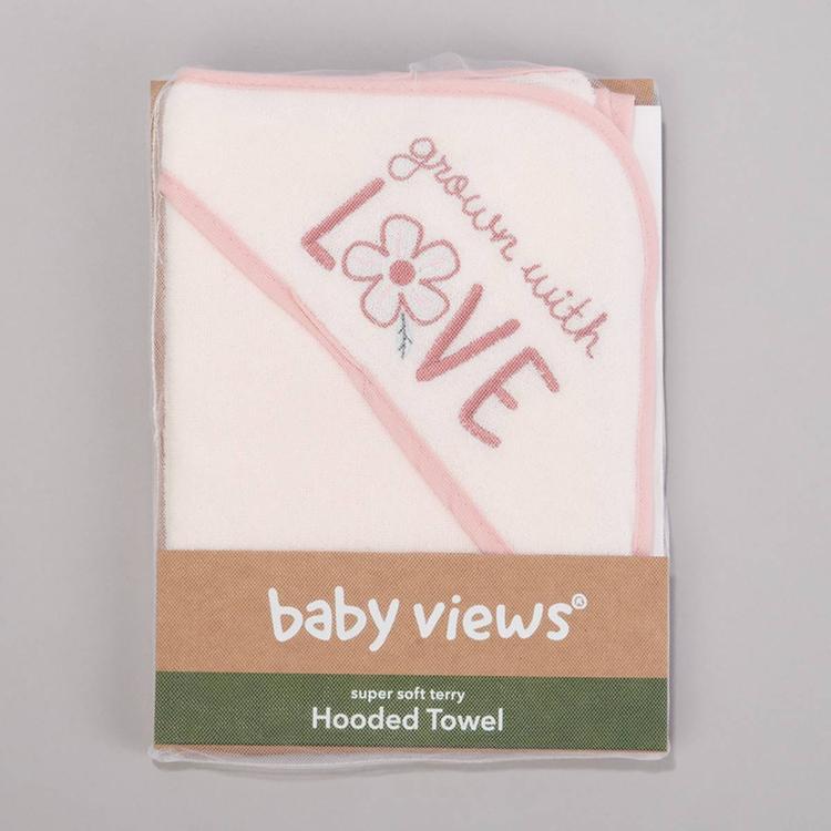 Baby Girl baby views(R) Love Hooded Towel