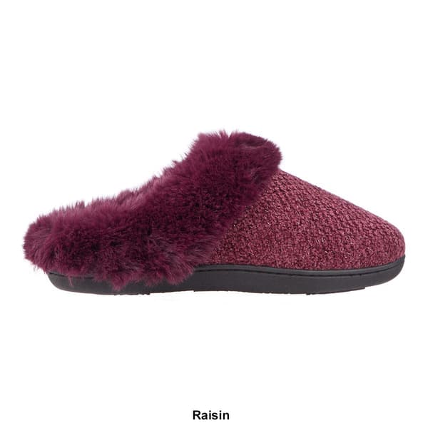 Womens Isotoner Amelia Chenille Knit Hoodback Slippers