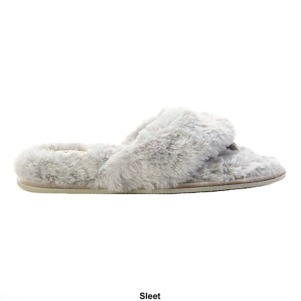 Womens Dearfoams® Textured Terry Slide Slippers