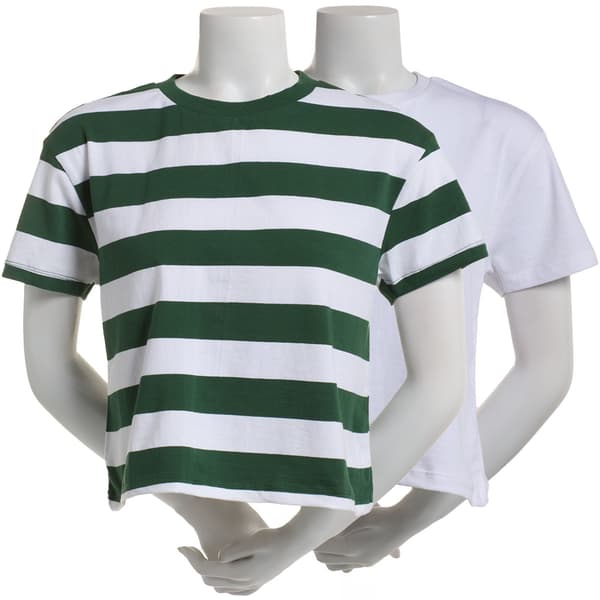 Juniors Urban Rebel 2pk. Jersey Boxy Tee Tops