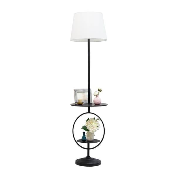 Elegant Designs Bedside Nightstand End Table Decorative Lamp