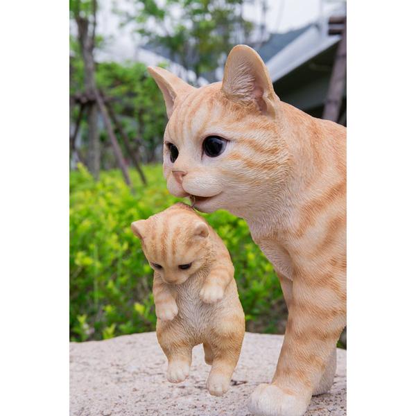 Hi-Line Gift Mother Cat Carrying Kitten Garden Statue