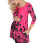Womens White Mark Ganette Paisley Floral Tunic Maternity Top - image 4