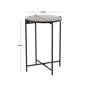 9th & Pike® Contemporary Black Metal Accent Table - image 3