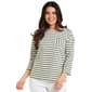 Womens Erika 3/4 Sleeve Newport Stripe Tee - image 1