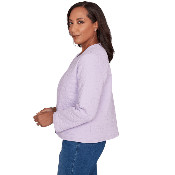 Womens Alfred Dunner Hilton Head Floral Quilted Jacket