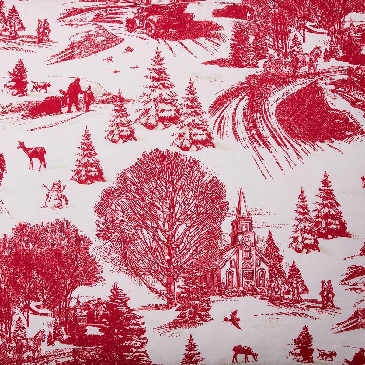 Hallmark Red Toile 4pc. Holiday Comforter Set