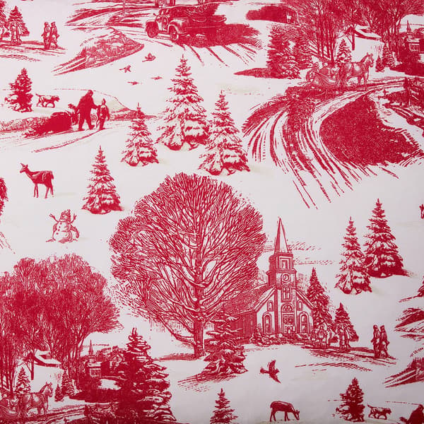 Hallmark Red Toile 4pc. Holiday Comforter Set
