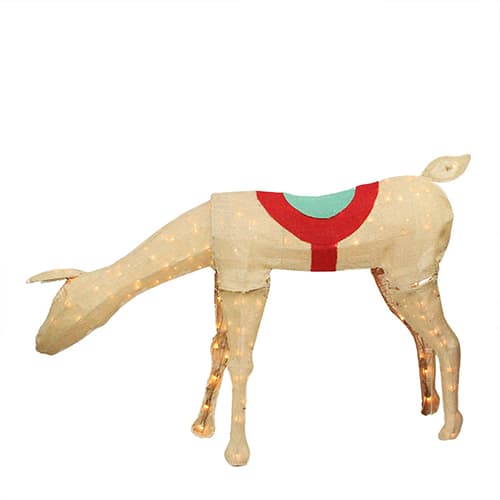 Northlight 44in. Pre-Lit Feeding Reindeer Christmas Outdoor Decor - image 
