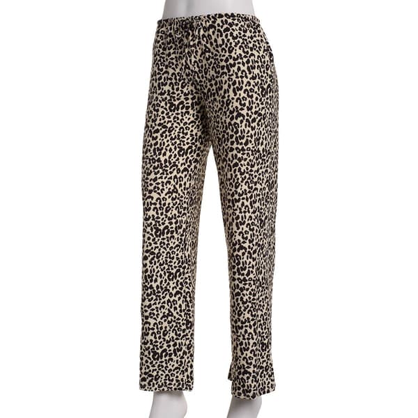 Juniors Derek Heart Leopard Low Rise Wide Leg Casual Pants