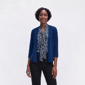 Womens Kasper 3/4 Sleeve A Line Open Front Cardigan - image 1