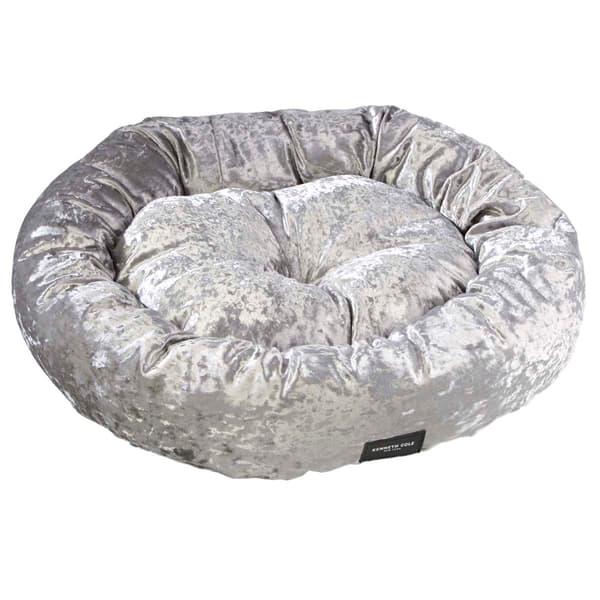 Kenneth Cole New York Velveteen Luxury Pet Bed - Grey - image 