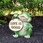 Northlight Seasonal 9in. Life is Good Frog Outdoor Garden Statue - image 2
