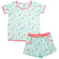 Juniors Pillow Talk Short Sleeve Flamingos Boxer Pajama Set - image 2
