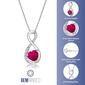 Gemminded  Sterling Silver 6mm Heart Ruby Infinity Pendant - image 4