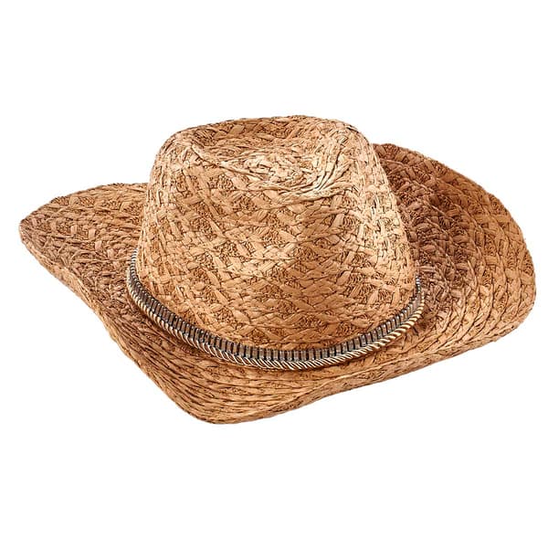 Womens Steve Madden Rhinestone Trim Cowboy Hat - image 