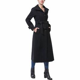 Womens BGSD Full Length Long Wool Trench Coat