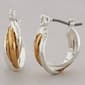 Design Collection Two-Tone Triple Band Hoop Earrings - image 1