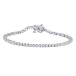 Sterling Silver Lab Grown Diamond Tennis Bracelet