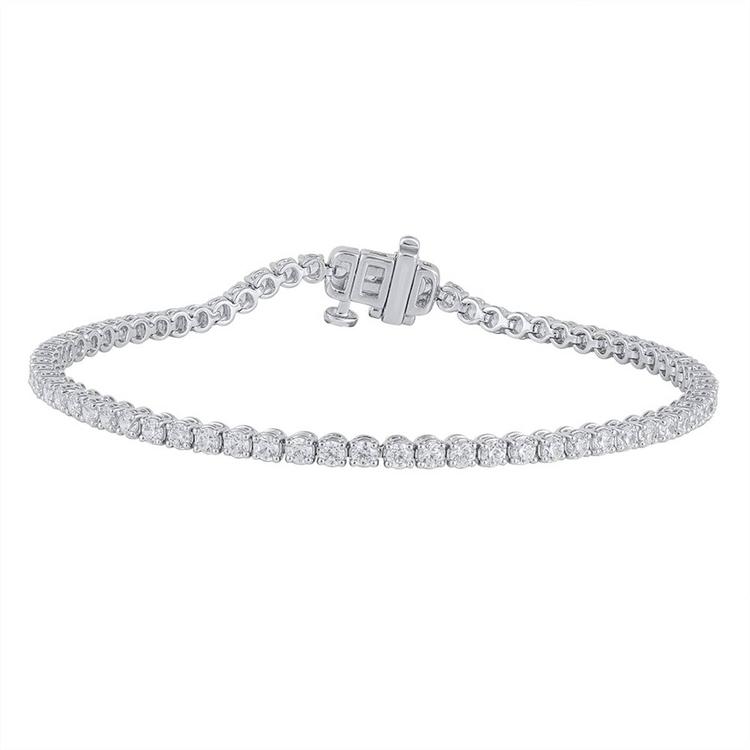 Sterling Silver Lab Grown Diamond Tennis Bracelet