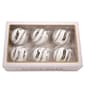Kurt Adler 6pc. Glass White Glittered Swirl Ball Ornament - image 4