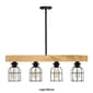 Lalia Home Barnlitt 4 Light Farmhouse Beam Pendant Light Fixture - image 1