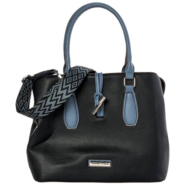 Adrienne Vittadini Triple Compartment Toggle Satchel - image 