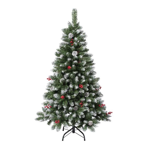 National Tree 4.5ft Cullen Frosted Tree w/ Berries & Pinecones - image 