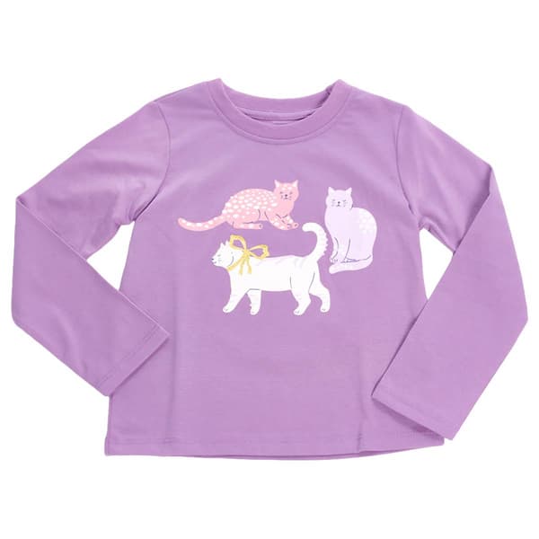 Girls (4-6x) Tales & Stories Long Sleeve Cat Trio Tee