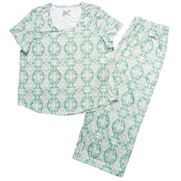 Plus Size Karen Neuburger Short Sleeve Medallion Pajama Set - image 