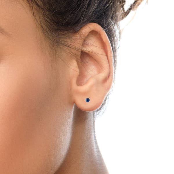 Haus of Brilliance 1ctw. Blue Lab Grown Diamond Stud Earrings
