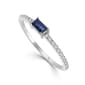 Gemstone Classics(tm) 14kt. White Gold Sapphire Diamond Ring - image 1