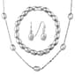Roman Cream Pearl in Silver 3pc. Necklace Set - image 1
