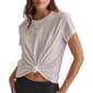 Womens DKNY Sport Mini Studded Logo Knot Front Tee - image 1