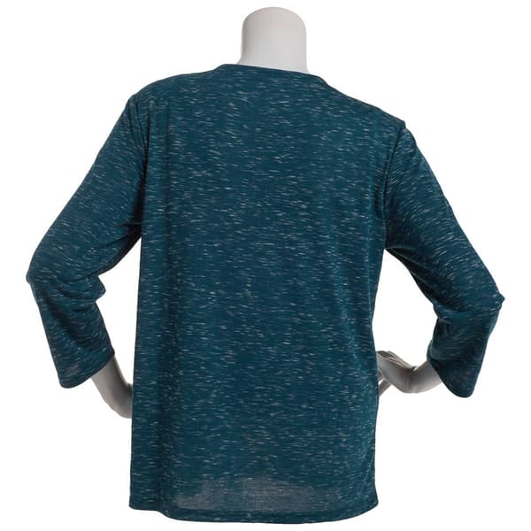 Womens Hasting & Smith 3/4 Sleeve Pleat Crossover V-Neck Tee