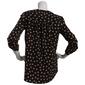 Womens Anne Klein Long Sleeve Neck Pleat Front Dot Tunic Blouse - image 2