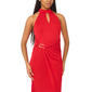 Womens MSK Sleeveless Halter Neck Solid Faux Wrap Midi Dress - image 4